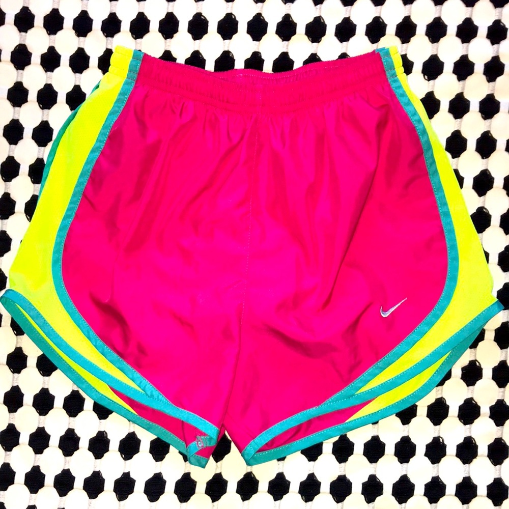 Nike Dri-Fit Lined Tempo Running Shorts Neon sz XS